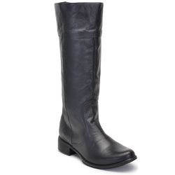 Bota Feminina Montaria Couro Legítimo Zíper Preto - KRN SHOES | Calçados Casuais