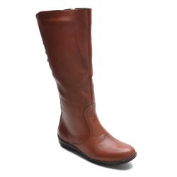 Bota Feminina Montaria Couro Legítimo Pinhão - KRN SHOES | Calçados Casuais