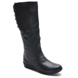 Bota Montaria Couro Legítimo Feminina Preta - KRN SHOES | Calçados Casuais