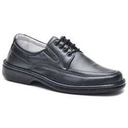 Sapato Social Masculino Conforto Couro Mestiço Preto - KRN SHOES | Calçados Casuais