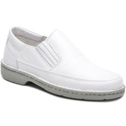 Sapato Masculino Conforto Couro Mestiço Branco - KRN SHOES | Calçados Casuais