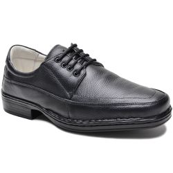 Sapato Social Masculino Conforto Couro Floater Preto - KRN SHOES | Calçados Casuais