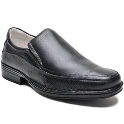 Sapato Masculino Conforto Couro Floater Preto - KRN SHOES | Calçados Casuais