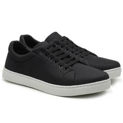 Sapatênis Casual Masculino Confortável Lona Preto - KRN SHOES | Calçados Casuais