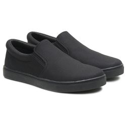 Slip On Casual Masculino em Lona Preto - KRN SHOES | Calçados Casuais