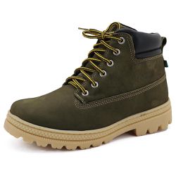 Coturno Adventure para Trilhas Couro Nobuck Oliva - KRN SHOES | Calçados Casuais