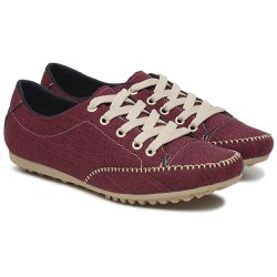 Sapatênis Feminino em Lona Vinho - KRN SHOES | Calçados Casuais