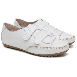 Sapatênis Feminino Casual Couro Legítimo Branco - KRN SHOES | Calçados Casuais