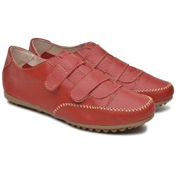 Sapatênis Feminino Casual Couro Legítimo Vermelho - KRN SHOES | Calçados Casuais