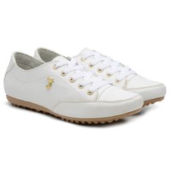 Sapatênis Casual Feminino Sintético Branco - KRN SHOES | Calçados Casuais