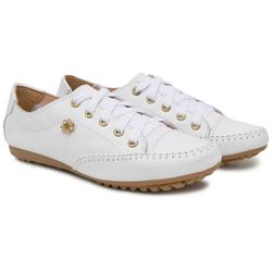 Sapatênis Feminino Couro Legítimo Branco - KRN SHOES | Calçados Casuais