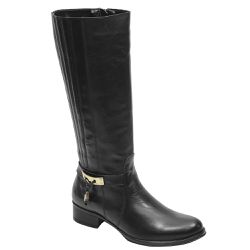 Bota Montaria Feminina Couro Legítimo Preto - KRN SHOES | Calçados Casuais