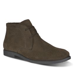 Bota Masculina Casual Couro Camurça Café - KRN SHOES | Calçados Casuais