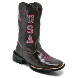 Bota Texana Feminina EUA Café - KRN SHOES | Calçados Casuais