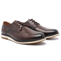 Sapato Casual Masculino Oxford Café - KRN SHOES | Calçados Casuais