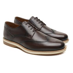 Sapato Masculino Casual Oxford Café - KRN SHOES | Calçados Casuais