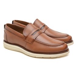 Sapato Casual Masculino Loafer Caramelo - KRN SHOES | Calçados Casuais