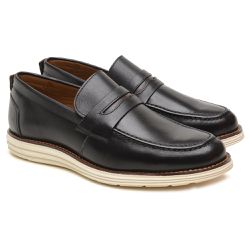 Sapato Casual Masculino Loafer Preto - KRN SHOES | Calçados Casuais