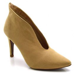 Sapato Feminino Ankle Boot em Nobucado Nude - KRN SHOES | Calçados Casuais