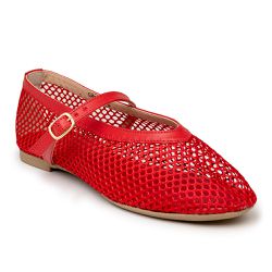 Sapatilha Feminina Boneca em Tela Vermelha - KRN SHOES | Calçados Casuais