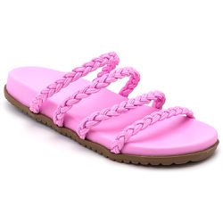 Chinela Feminina Rasteira Napa Rosa Balé - KRN SHOES | Calçados Casuais