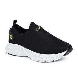 Tênis Masculino Slip On Confortável Preto - KRN SHOES | Calçados Casuais