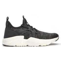 Tênis Sneakers Masculino Jet Cadarço Preto e Branco - KRN SHOES | Calçados Casuais