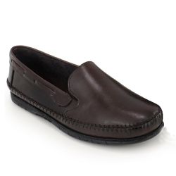 Sapatilha Masculina Couro Legítimo Café - KRN SHOES | Calçados Casuais