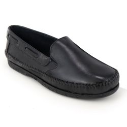 Sapatilha Masculina Couro Legítimo Preto - KRN SHOES | Calçados Casuais