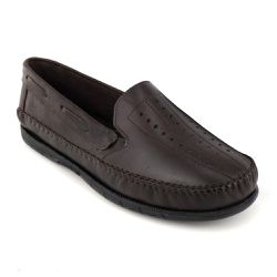 Sapatilha Masculina em Couro Legítimo Café - KRN SHOES | Calçados Casuais