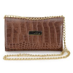 Clutch Feminina Sintético Caramelo - KRN SHOES | Calçados Casuais