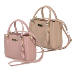 Kit 2 Bolsas Femininas Médias Rosa e Nude - KRN SHOES | Calçados Casuais