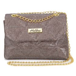 Clutch Feminina Marrom Glacê Gliter - KRN SHOES | Calçados Casuais