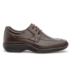 Sapato Masculino Conforto Em Couro Legítimo Café - KRN SHOES | Calçados Casuais
