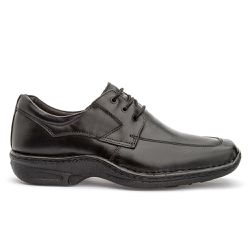 Sapato Masculino Conforto Em Couro Legítimo Preto - KRN SHOES | Calçados Casuais