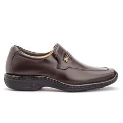 Sapato Masculino Conforto em Couro Legitimo Café - KRN SHOES | Calçados Casuais