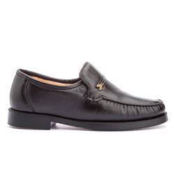 Mocassim Masculino Anti-Stress Couro Legitimo Preto - KRN SHOES | Calçados Casuais