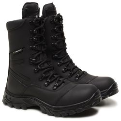 Bota Tática Impermeável Cano Alto Preta - KRN SHOES | Calçados Casuais