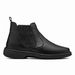 Bota Social Masculina Conforto Anatômica Anti Stress Couro Legítimo Preto - KRN SHOES | Calçados Casuais