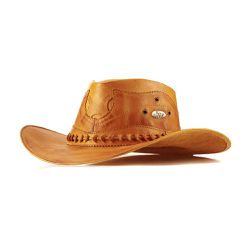 Chapéu Estilo Americano Adulto Linha Barretos Couro Legítimo Cenoura - KRN SHOES | Calçados Casuais