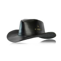 Chapéu Estilo Americano Adulto Linha Indiana Couro Legítimo Preto - KRN SHOES | Calçados Casuais
