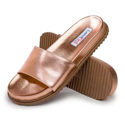 Sandália Tamanco Conforto Feminina Bronze - KRN SHOES | Calçados Casuais