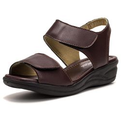 Sandália Conforto Feminina Café - KRN SHOES | Calçados Casuais