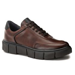 Sapato Masculino Casual Couro Legítimo Mouro e Preto - KRN SHOES | Calçados Casuais