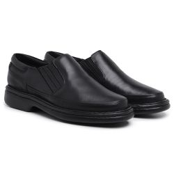 Sapato Masculino Conforto Couro Carneiro Legitimo Preto - KRN SHOES | Calçados Casuais