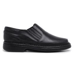 Sapato Masculino Conforto Couro Carneiro Preto - KRN SHOES | Calçados Casuais