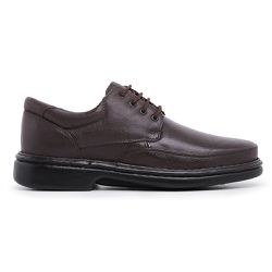 Sapato Conforto Masculino Couro Carneiro Café - KRN SHOES | Calçados Casuais