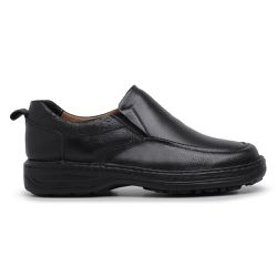 Sapato Masculino Conforto Couro Legítimo Preto - KRN SHOES | Calçados Casuais