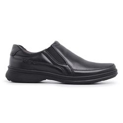 Sapato Masculino Conforto em Couro Carneiro Legitimo Preto - KRN SHOES | Calçados Casuais