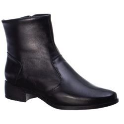 Bota Feminina Couro Legítimo Luciana Gimenez Preto Sola Borracha - KRN SHOES | Calçados Casuais